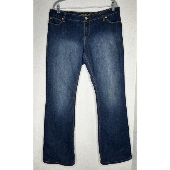 Coogi Jeans Womens 18W Bootcut Stretch Denim Gold Embroidered Pockets Y2K Retro - Picture 3 of 16